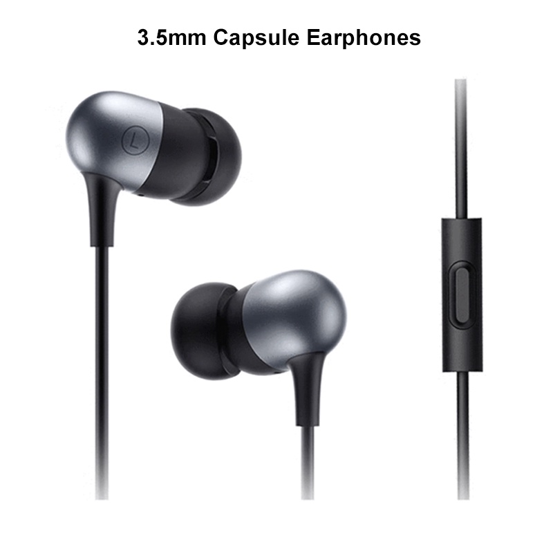 Tai Nghe Nhét Tai Có Nút Điều Khiển Và Mic 3.5mm Cho Xiaomi Mi A1 A3 Redmi Note 7 8 9 K20 K30 Pro