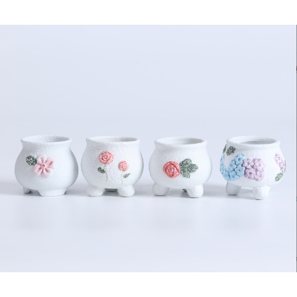 Chậu cây mini hoa nổi CHAU33 trồng hoa sen đá cây cảnh cute trang trí decor ống bút cắm đồ 4.5-5,8cm