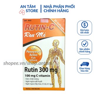 Rutin c rau má  Hỗ trợ giúp nhuận tràng, giảm táo bón. Hỗ trợ giảm nguy cơ bị trĩi