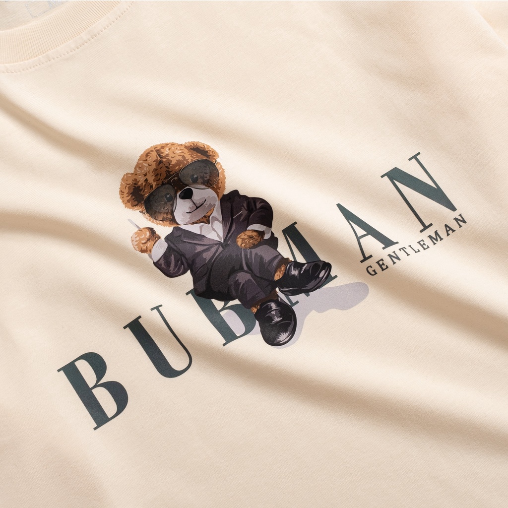 Áo thun tay lỡ BUBBEAR OS BUBDY phông Unisex nam nữ Cotton oversize form rộng BUBMAN - OS-001