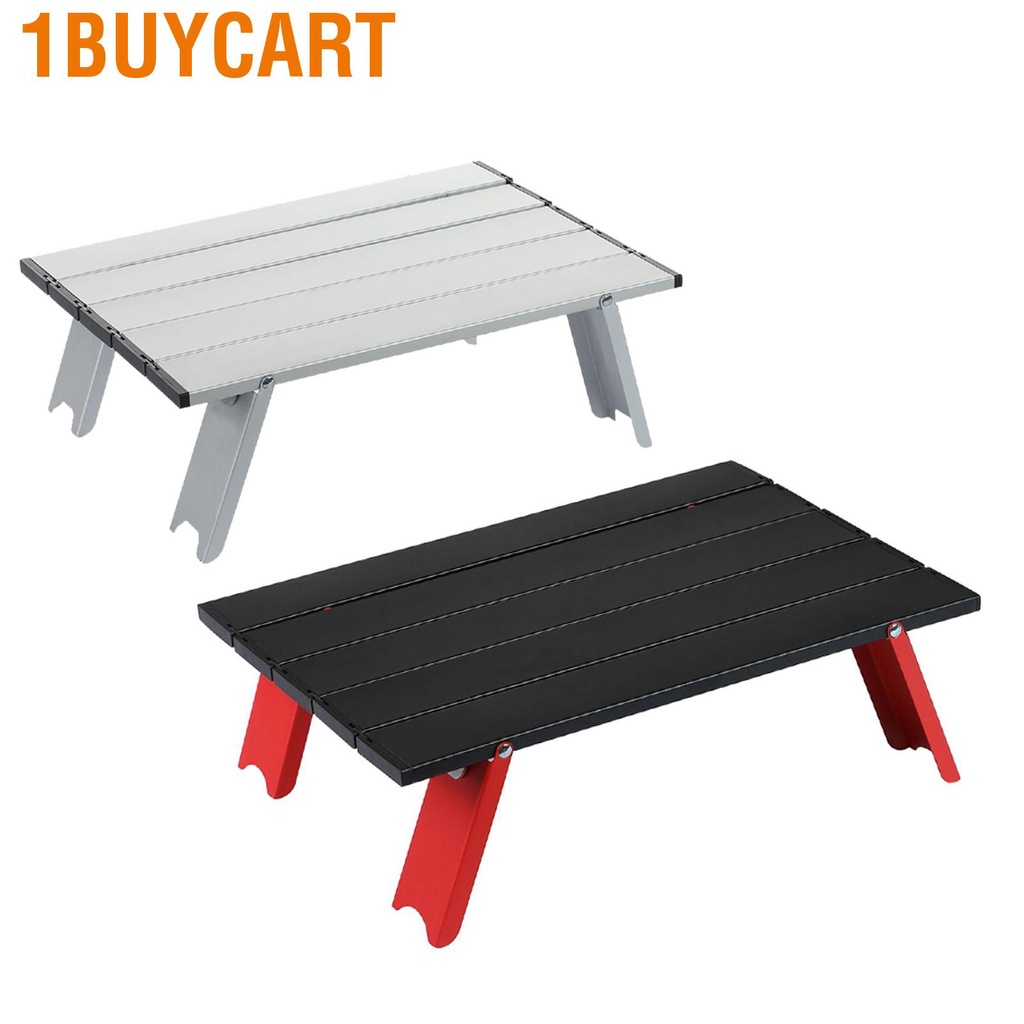 1buycart Small Outdoor Folding Table Aluminum Alloy Portable Camping for Beach Picnic