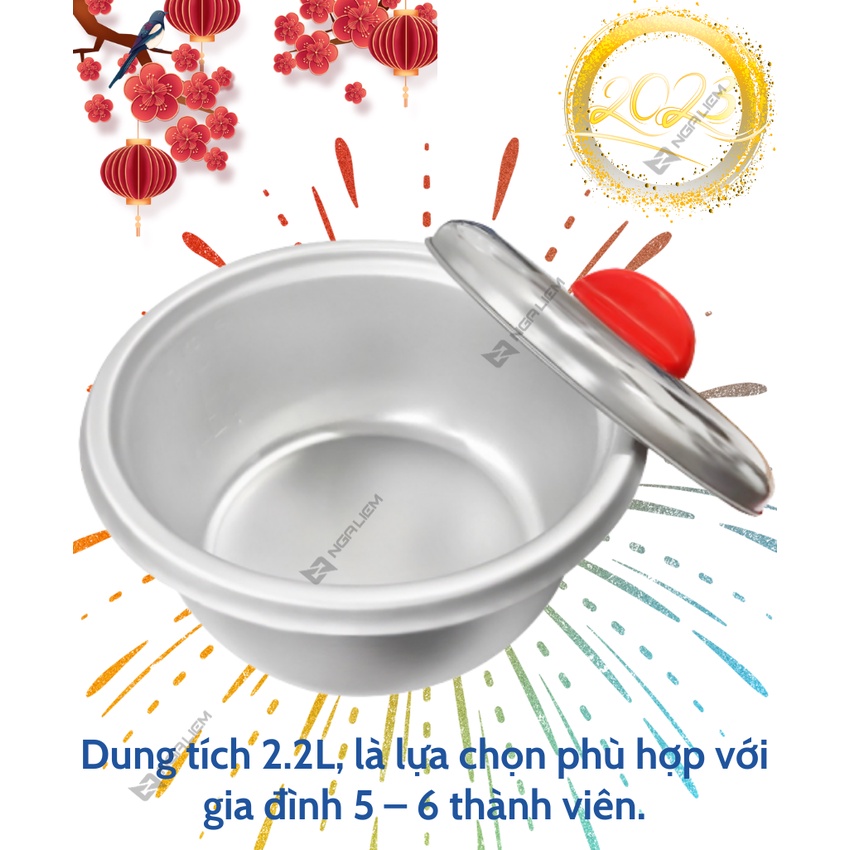 Nồi Cơm Điện 2.2 lít Kim Cương