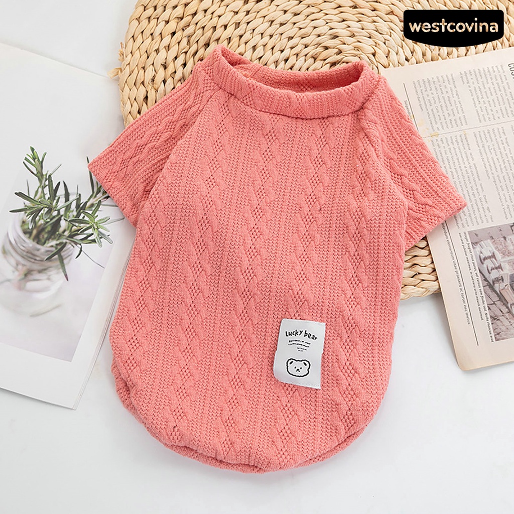[COD]♘Áo Len Mềm Mại Co Giãn Thoải Mái Cho Thú Cưng