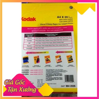 Giấy in ảnh kodak A4 ( 20 tờ / tập )