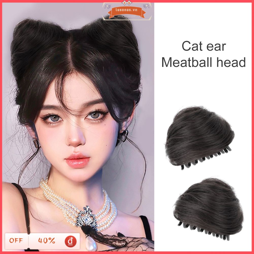 Thanh Toán Khi Nhận Hàng Búi Tóc Tổng Hợp Búi Tóc Thẳng Màu Nâu Đen Kẹp Búi Tóc Kẹp Tóc Nối Cho Nữ Búi Tai Mèo