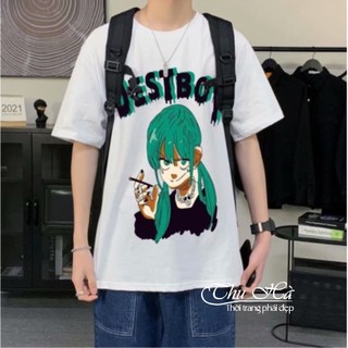 Áo thun unisex form rộng tay lỡ Thu Hà áo phông nam nữ form trẻ trung năng động DESTBOY