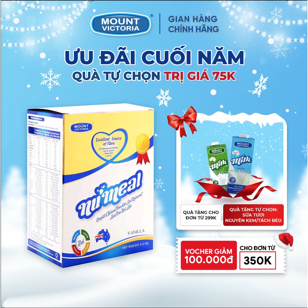 Sữa Dinh Dưỡng Numeal Mount Victoria Dành Cho Người Lớn 100% Sữa Úc, Thơm Ngon, Sản Phẩm Được Bác Sĩ Tin Chọn