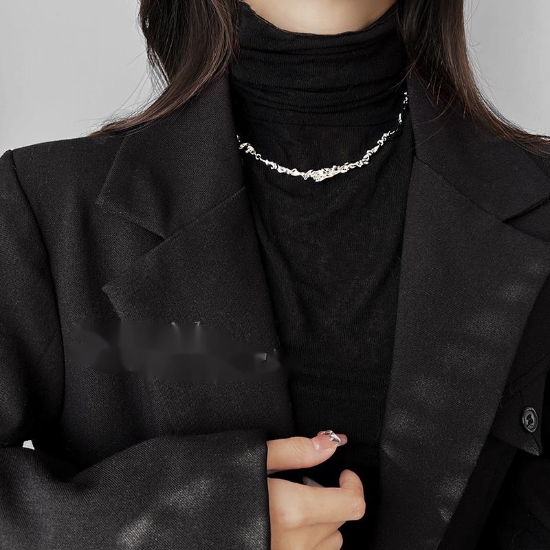 Vòng cổ Bằng Thép Titan Phong Cách hip hop Cá Tính Cho Nữ