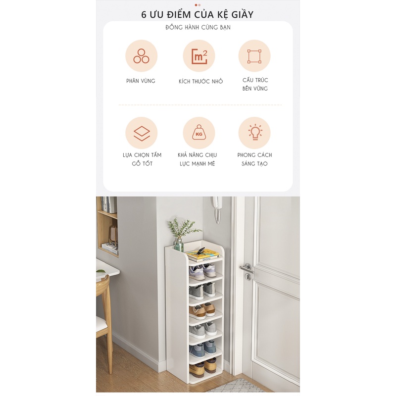Kệ giày nhiều ngăn, tiết kiệm diện tích đựng giày dép