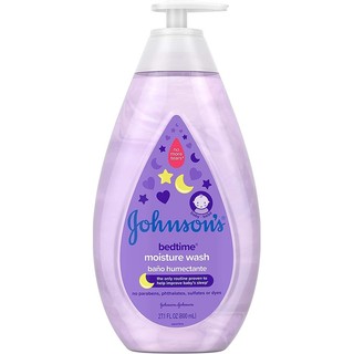 Sứa tắm dưỡng ẩm cho trẻ em Johnson's Tear-Free Bedtime Baby Moisture Wash 800ml (Mỹ)