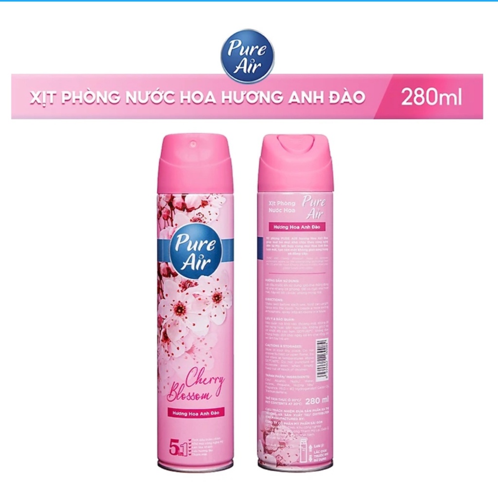 NƯỚC HOA XỊT PHÒNG PURE AIR 280ML (5 MÙI HƯƠNG SANG TRỌNG)