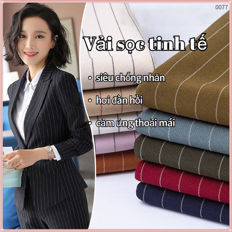 Vải May Quần Áo Họa Tiết Kẻ Sọc Thời Trang Chất Lượng Cao