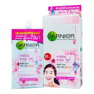 Bán lẻ 1 gói kem dưỡng trắng da chống nắng garnier 7ml