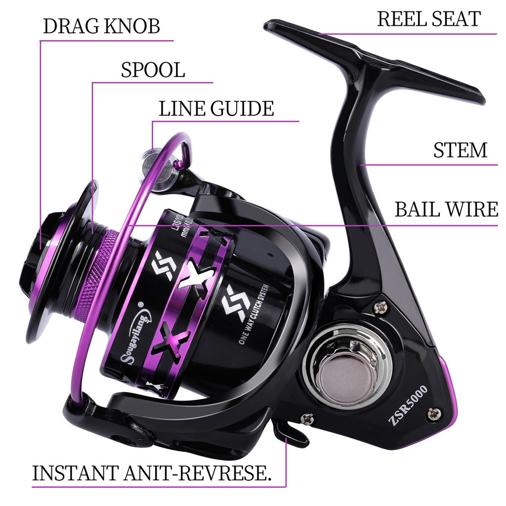 Bộ Câu Cá 12 + 1BB Rasio Gear 5.0:1 máy ngang Máy Câu Trọng Lượng Siêu Nhẹ 1.8M-2.4M Cần Câu Dan