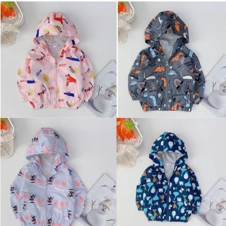 Áo khoác gió cho bé, áo khoác gió 2 lớp bé trai, bé gái từ 12 - 18Kg