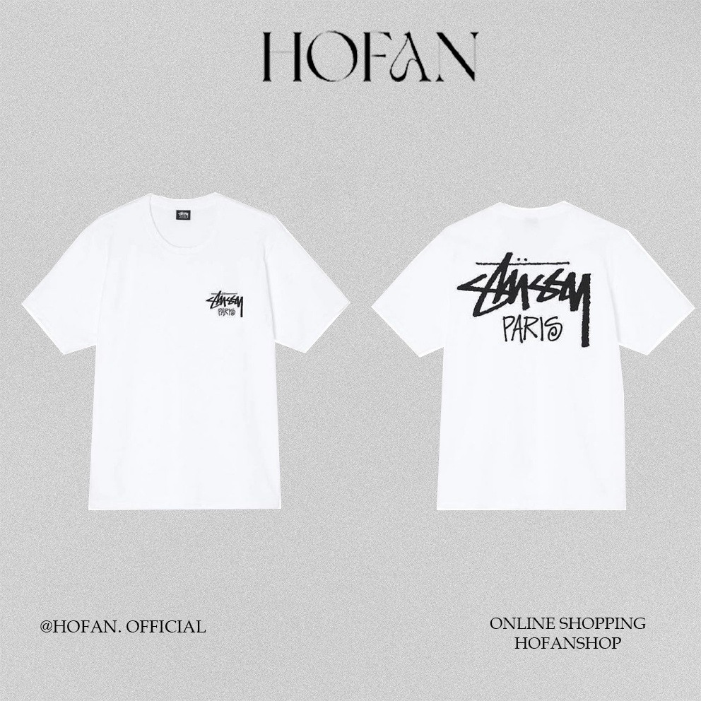 Áo thun nam nữ STUSSY PARIS Cotton 100%, Form Oversize cao cấp VNXK ảnh thật