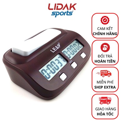 Đồng hồ bấm giờ chơi cờ vua, cờ tướng LEAP PQ9907S kiểu dáng nhỏ gọn - LIDAK SPORT