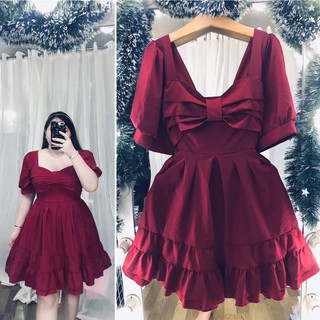 Đầm lụa xếp ly ngực