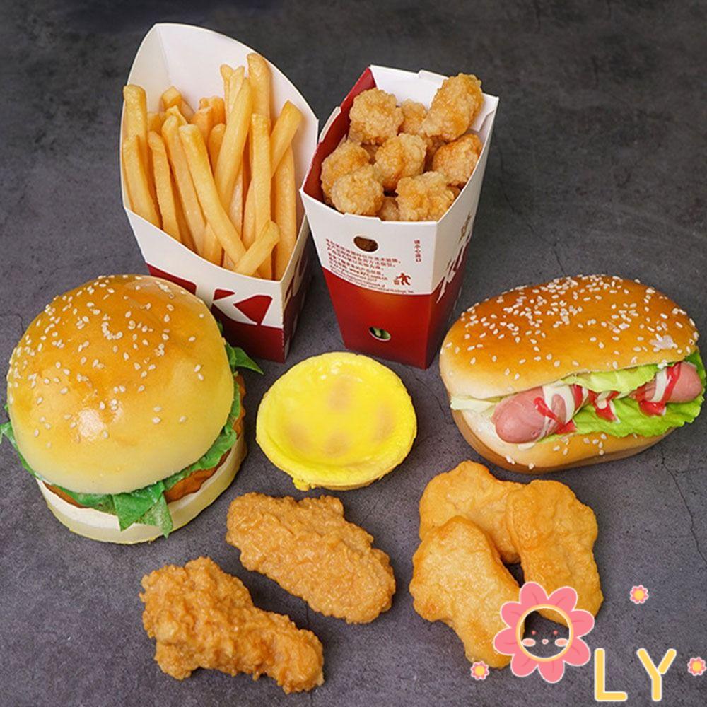 Mô Hình Thức Ăn Nhân Tạo Dùng Trưng Bày Bánh Hamburger / Khoai Tây Chiên