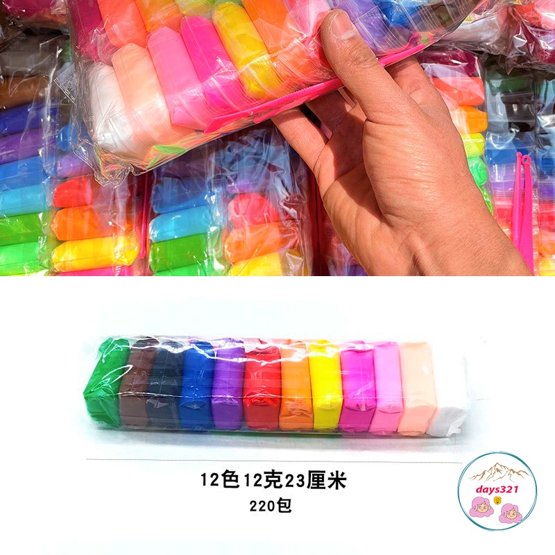 Đất nặn an toàn cho bé 36 màu, đất sét tự khô nặn hình cao cấp siêu nhẹ dành cho trẻ làm butter slime trang trí