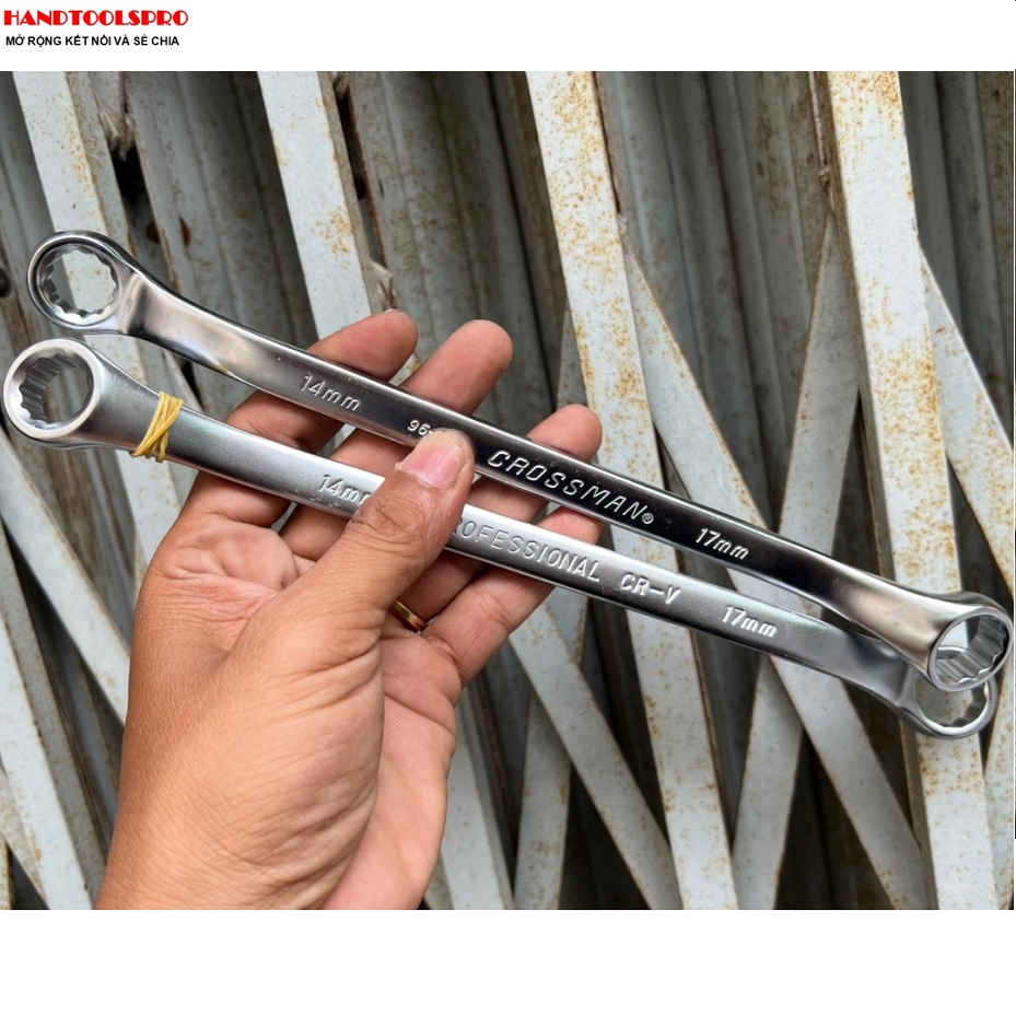 Cờ lê Hai đầu vòng siêu dày , siêu cứng đủ size từ6x7mm tới 24x27mm Crossman