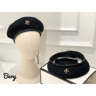 Mũ nồi dạ chrome hearts viền da