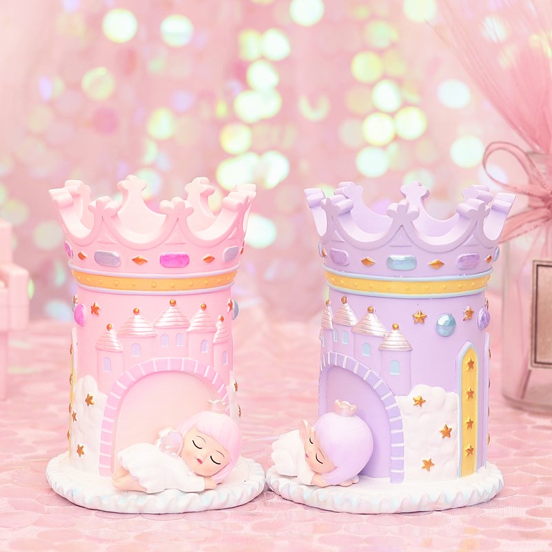 Ống Đựng Bút Để Bàn Họa Tiết Thiên Thần Hoạt Hình Dễ Thương