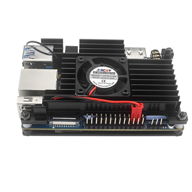 Hộp Nhôm Màu Đen IWO Cho OrangePi 4 LTS Kèm Quạt Hoạt Động Và Thụ Động