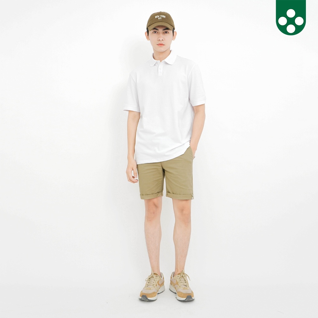 Quần Short Nam Viền Lai - vải kaki, dài ngang gối - Happy Button
