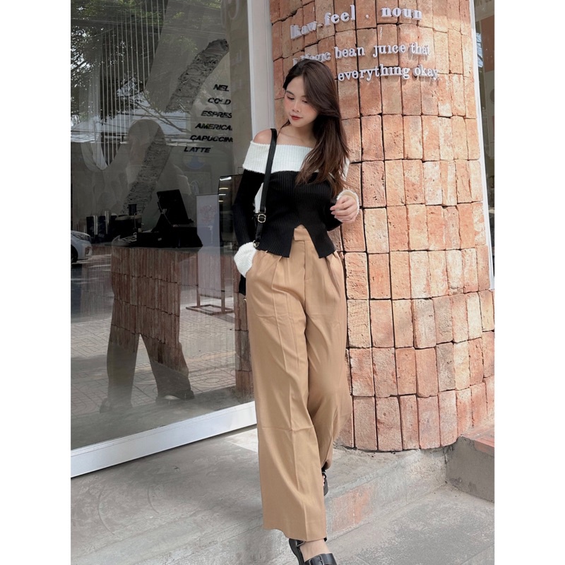 [RÁCH STORE] Quần culottes - 1598 - cài không nút - chiết li