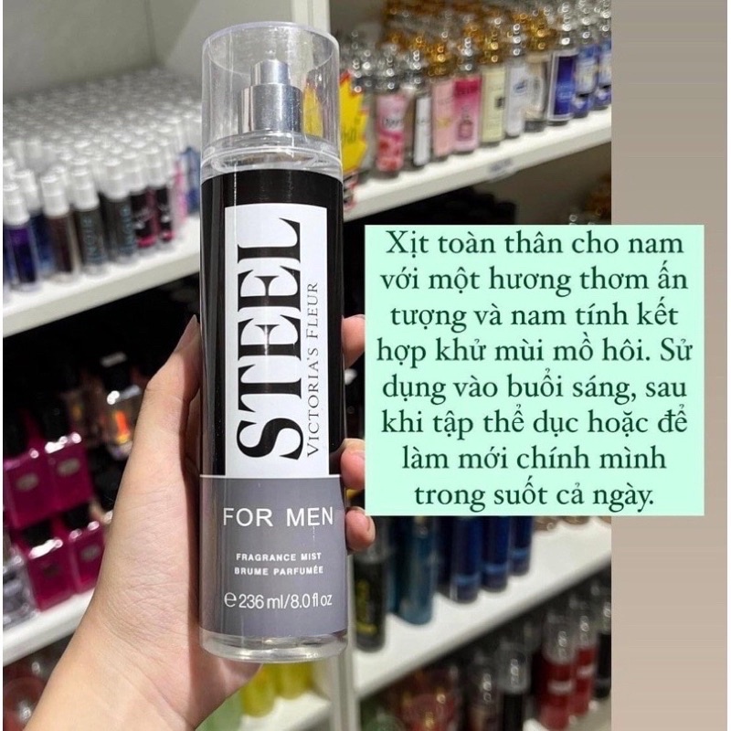 Xịt toàn thân bodymist  Nam VICTORIA FLEUR thơm quyến rũ 236ml