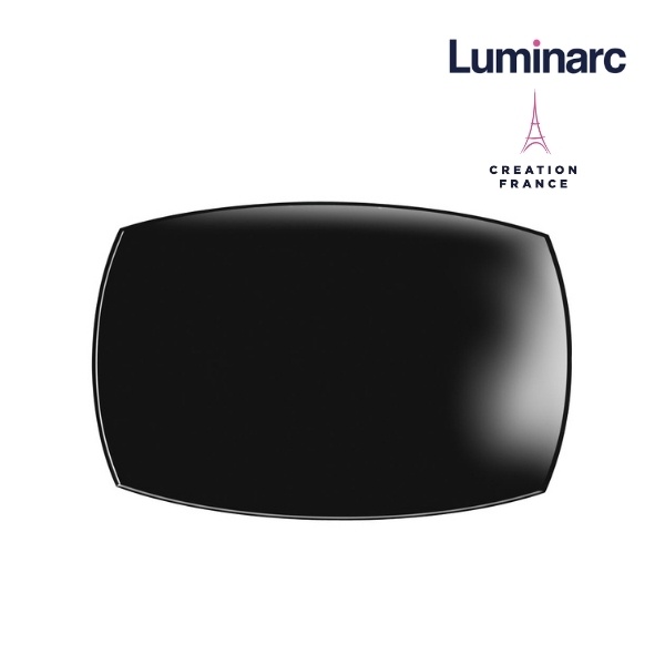 Đĩa Trái Cây Thuỷ Tinh Luminarc Quadrato Đen Chữ Nhật 35*25cm- LUQUD6408