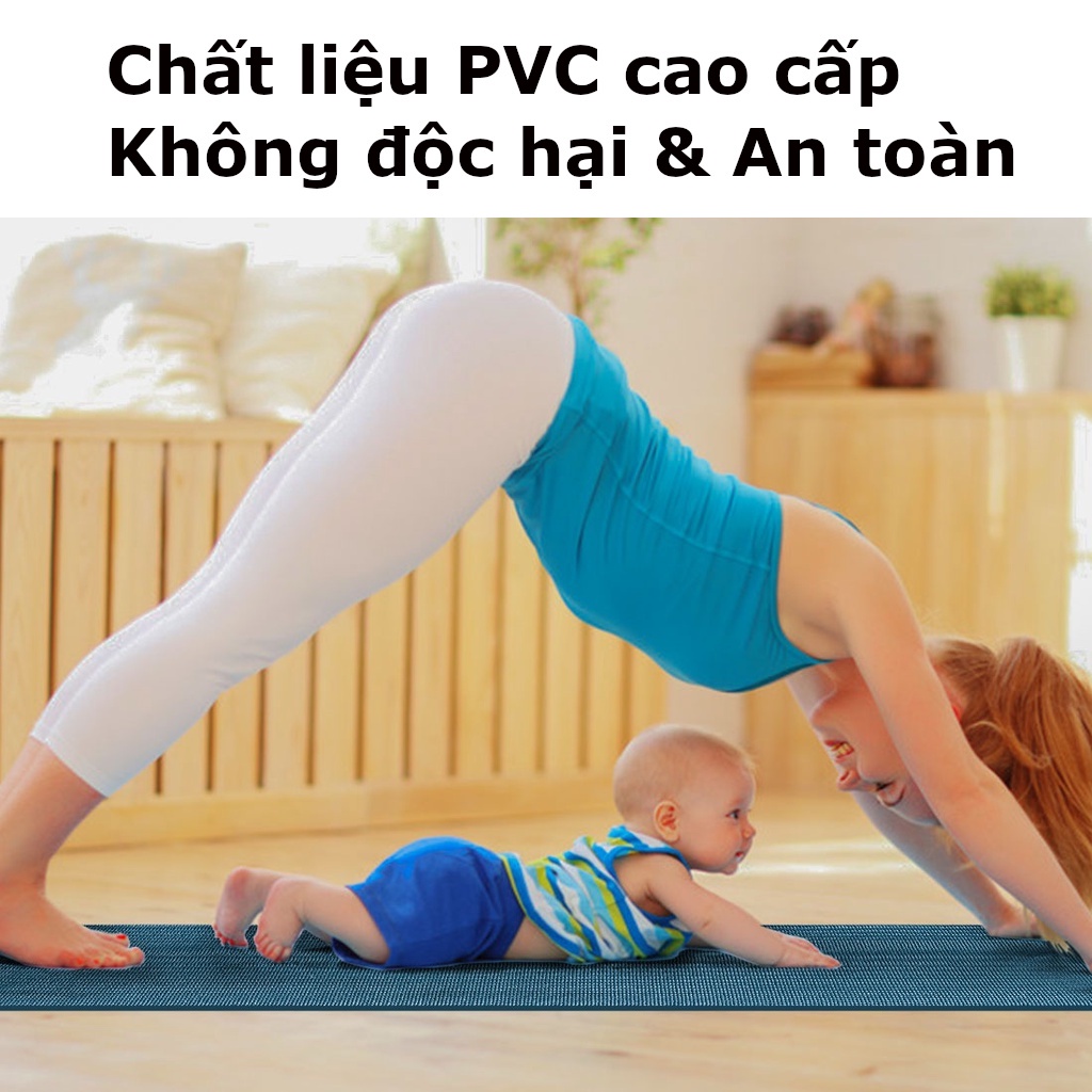 Thảm tập yoga Miniso dày 5mm chống trơn trượt 2 mặt cao cấp