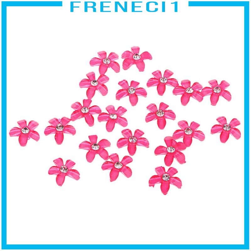 20 Nút Hoa Đính Đá Trang Trí Đám Cưới - Màu Trắng