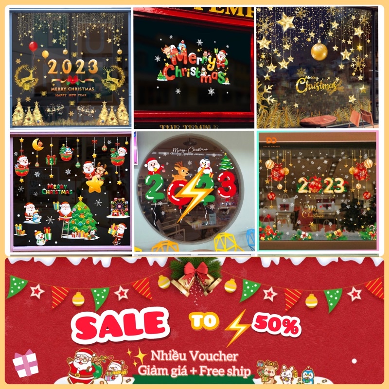 ❤️TỔNG HỢP TRANH DÁN TƯỜNG TRANG TRÍ NOEL [FREE SHIP]