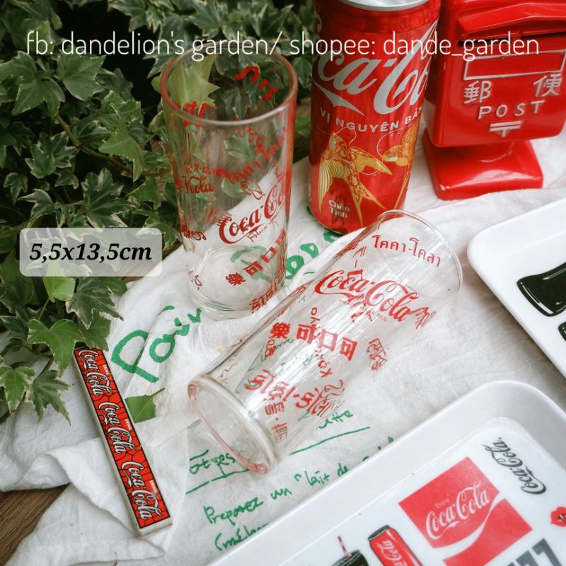 Ly thủy tinh cocacola retro
