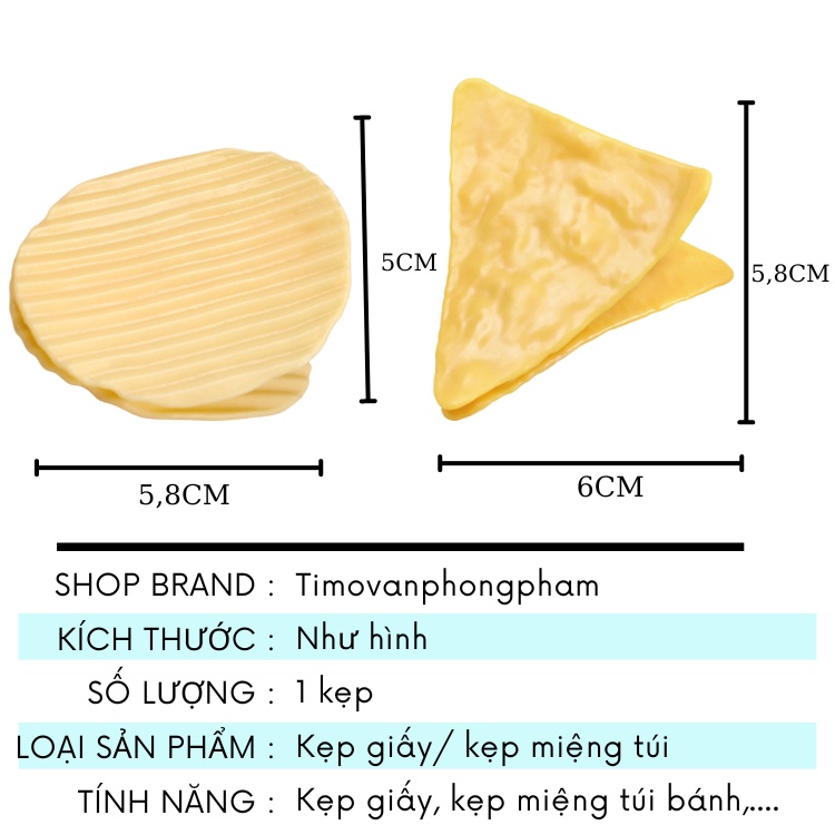 Kẹp Giấy Cute A4 Trong Suốt Acrylic Để Bàn Nhựa Hình Snack Timo VPK28