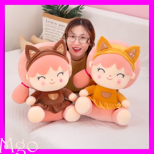 [ Hot- Qùa Tặng Valentine ] Gấu Bông Cô Nàng Búp Bê Nhồi Bông Với Chiếc Cài Xinh Xắn Qùa Tặng Sinh Nhật