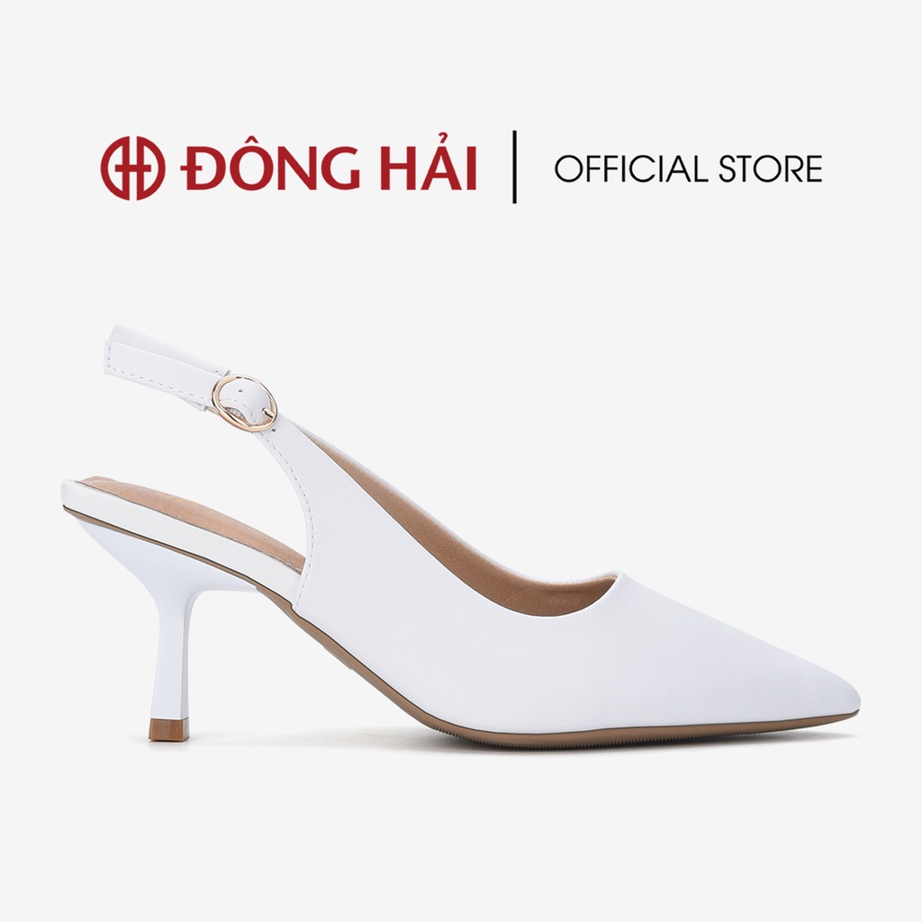 Giày cao gót nữ Đông Hải thiết kế Slingback mũi nhọn thanh lịch cho cô nàng công sở gót nhọn cao 7cm - G5808