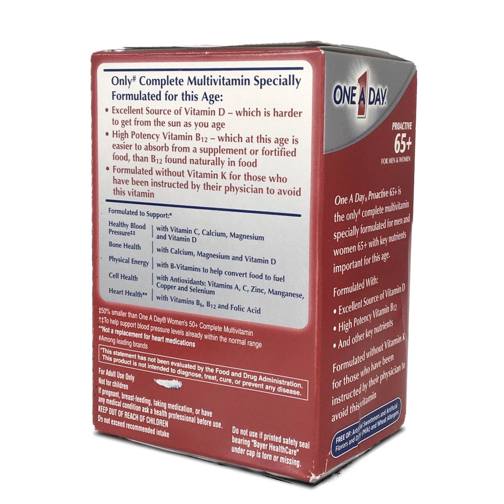 Vitamin cho cao tuổi 65+ One A Day Proactive 65+ Men & Women Multivitamin 150 Viên