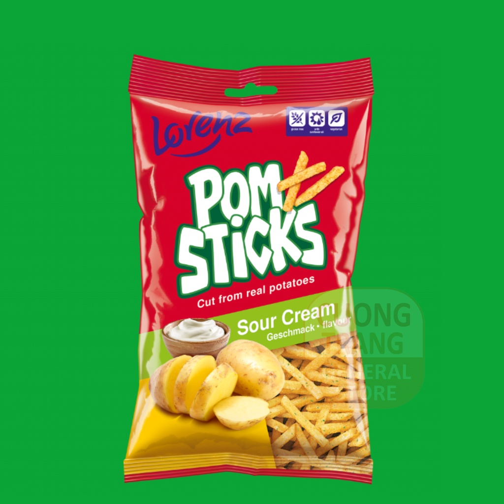 Khoai tây chiên Pomsticks vị kem bơ Lorenz 70g