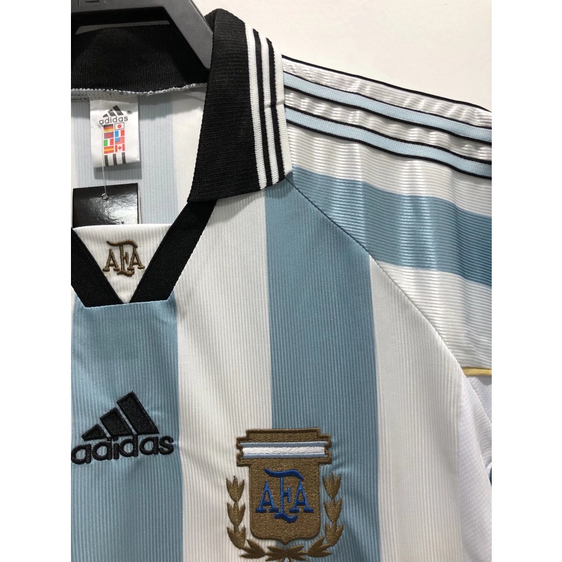 Áo Thun Thể Thao Tay Ngắn Số 98 Đội Tuyển Argentina Sân Nhà S-XXL