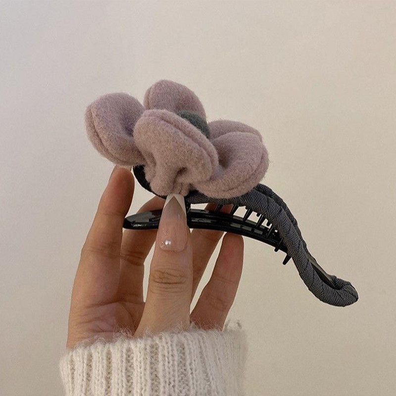 Kẹp Tóc / Kẹp Tóc Đuôi Ngựa / Kẹp Tóc Đơn Giản Hình Hoa Bằng Vải Bông Dễ Thương Ngọt Ngào Dành Cho Bạn Gái / Phụ Kiện Tóc Đuôi Ngựa