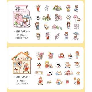 Set sticker cô gái vũ trụ