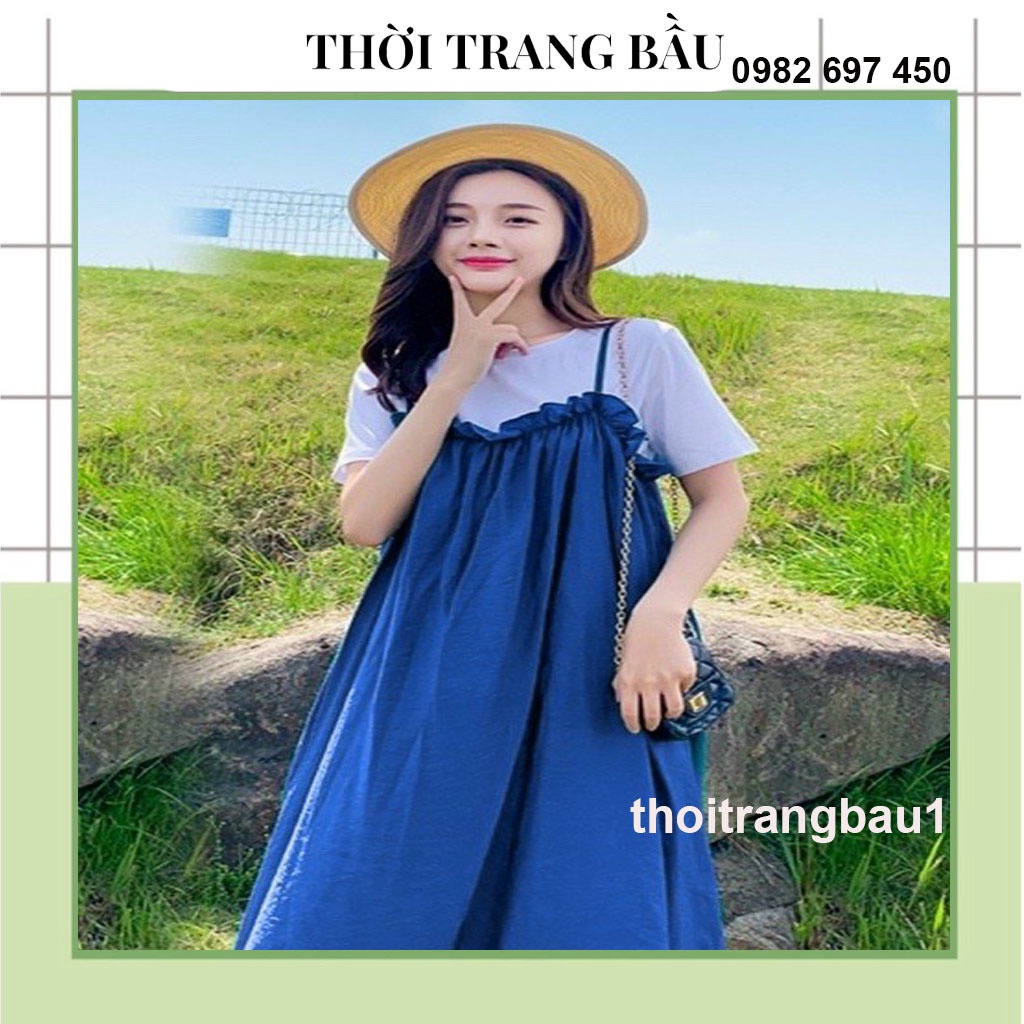 [thoitrangbau1 V-02] XÉT VÁY BẦU YẾM LIỀN-ĐẦM BẦU CÔNG SỞ THIẾT KẾ GIẢ YẾM CHẤT COTTON SIÊU MÁT CỰC XINH, DẠO PHỐ, TIỆC