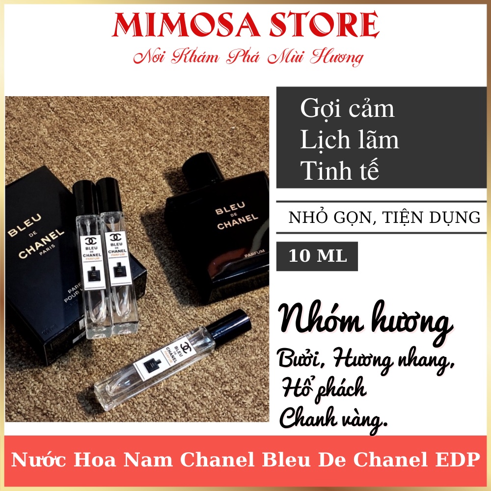 Nước hoa nam bleu chanel chiết 10ml sang trọng lịch lãm chính hãng - Mimosa.storee