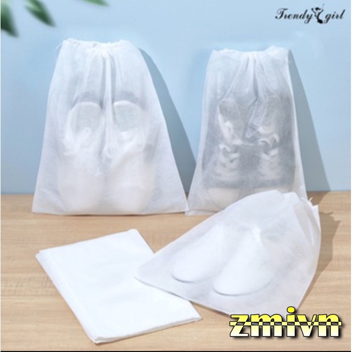 Túi vải đựng bảo quản giày dép vải dệt đa năng tiện dụng mang du lịch size 32x38