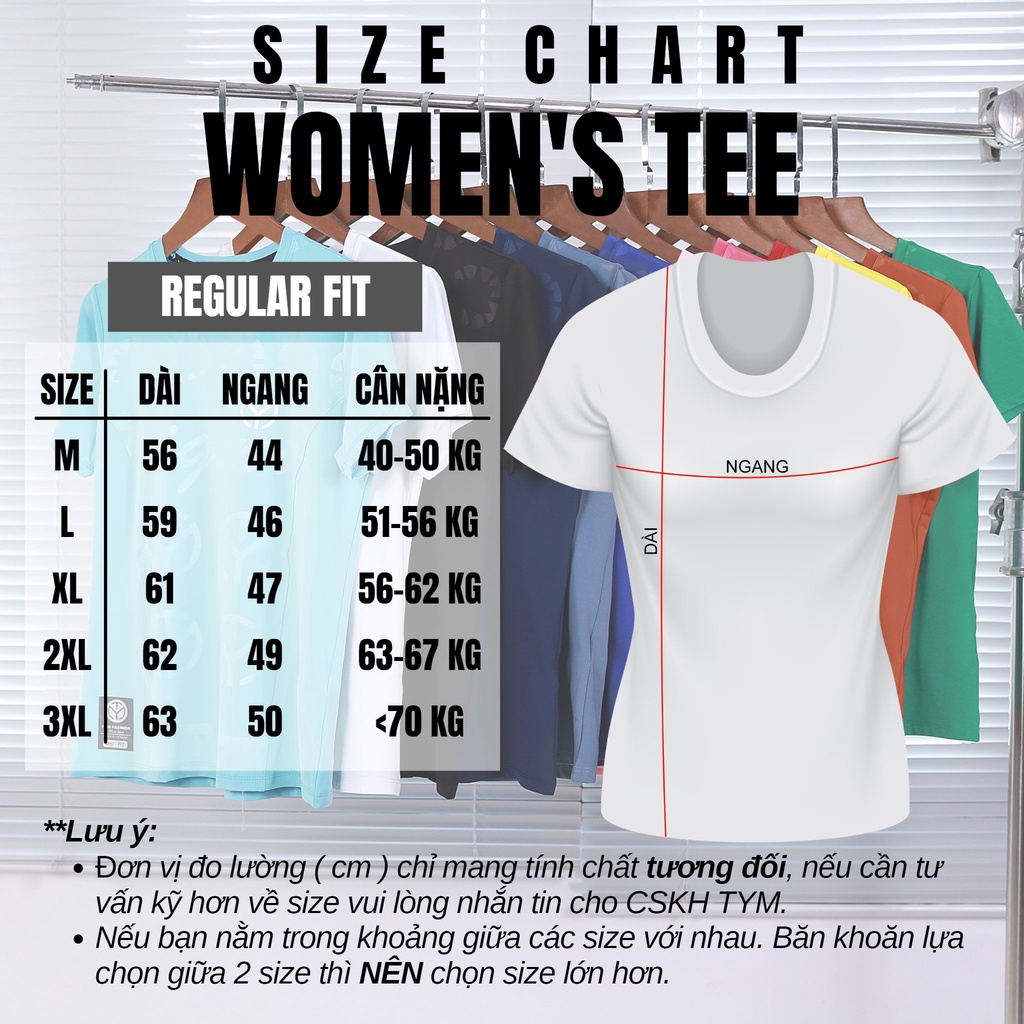 Áo thun thể thao Nữ tập Gym Yoga Pilates TYM AWT003 Cổ tròn Tay ngắn - Vải Polyester 4C thoáng mát - co dãn đàn hồi