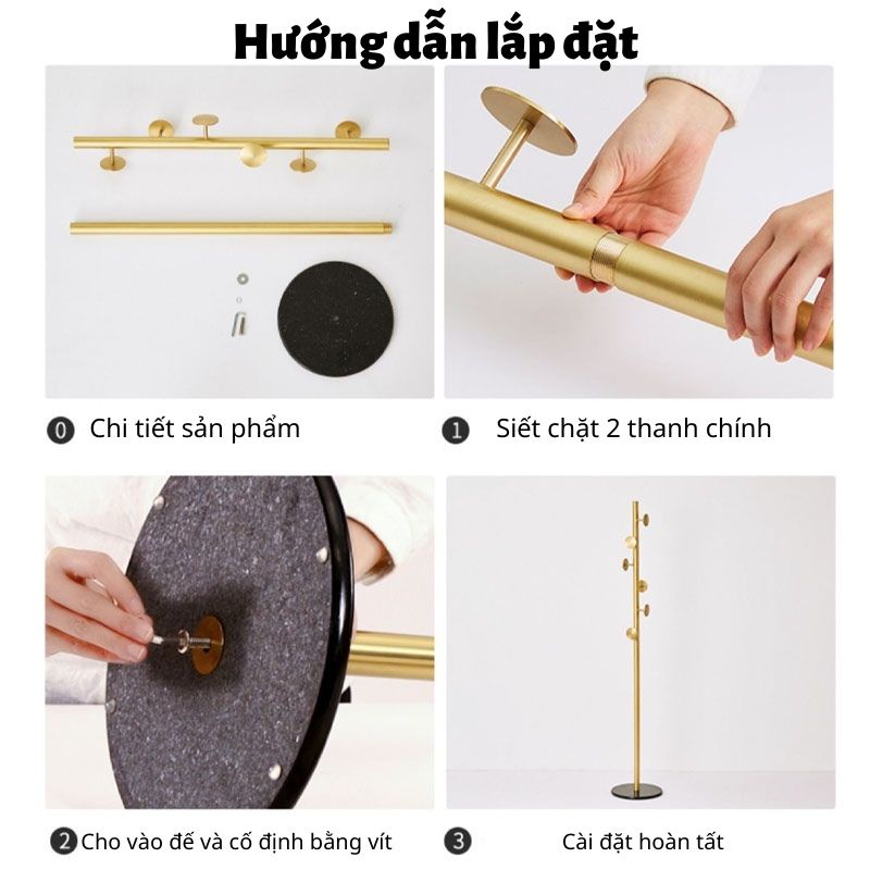 Cây Treo Quần Áo Cây Treo Đồ Đa Năng Thanh Lich Sang Trọng Tiết Kiệm Không Gian Đèn Led Akio
