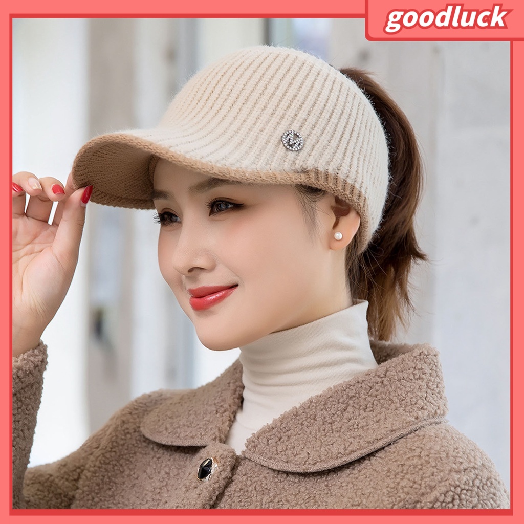 Chúc may mắn| Mũ Lưỡi Trai Chất Liệu Len Co Giãn Thời Trang Cho Nữ
